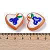 Handmade Heart Lampwork Beads Strands LAMP-P069-04B-03-4
