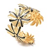 304 Stainless Steel Enamel Cuff Bangles for Women SA-CBAFD7D-02G-4