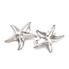 Alloy Starfish Stud Earrings for Women EJEW-U028-04P-2