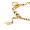 201 Stainless Steel Heart Charm Bracelet for Women STAS-P304-21G-3