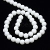 Opaque Solid Color Crystal Glass Round Beads Strands EGLA-F037-8mm-E01-3