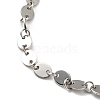 Non-Tarnish 304 Stainless Steel Oval Link Chains Bracelet for Men Women BJEW-G640-05P-2