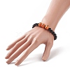 Acrylic Basketball Beaded Stretch Bracelets BJEW-JB09197-3