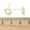 Brass Clear Cubic Zirconia Stud Earrings EJEW-Q014-03G-3