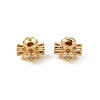 Brass Clear Cubic Zirconia Beads KK-D106-07G-1