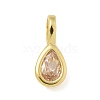 Brass Micro Pave Cubic Zirconia Pendants KK-U050-04G-02-1