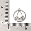 304 Stainless Steel Pendants STAS-U010-06P-3