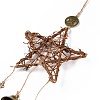 Rattan & Iron Witch Bells Wind Chimes Door Hanging Pendant Decoration WICR-PW0001-25A-3