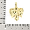 Cross Theme Rack Plating Brass Micro Pave Cubic Zirconia  Pendants KK-Z074-59G-3