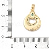 Brass Micro Pave Clear Cubic Zirconia Pendants KK-G556-01G-02-3