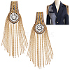 Fashion Iron Chain Tassel Epaulettes AJEW-WH0419-16G-1