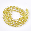 Electroplate Glass Beads Strands X-EGLA-Q118-6mm-A08-2