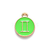 Alloy Enamel Pendants ENAM-S124-01B-06I-2