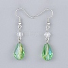 Electroplate Glass Dangle Earrings EJEW-JE03176-03-2