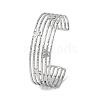 Butterfly 304 Stainless Steel Cuff Bangles for Women BJEW-B104-23P-1