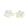 Transparent Spray Painted Glass Beads GLAA-R211-04-G04-2