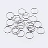 Anti-Tarnish Rhodium Plated 925 Sterling Silver Round Rings STER-F036-03P-0.8x6-1