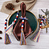 Crafans 4Pcs 2 Style Independence Day Theme Hemp Rope Tassels Pendant Decorations HJEW-CF0001-19-12