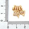 Brass Micro Pave Cubic Zirconia Pendants KK-P289-03G-3