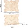 Natural Solid Wood Carved Onlay Applique Craft WOOD-FH0001-35-2