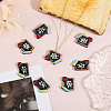 Globleland 30Pcs Opaque Resin Pendants RESI-GL0001-07-4