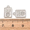 Brass Micro Pave Clear Cubic Zirconia Charms CU-CBA2907-07P-3