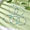 Frosted Glass Beaded Stretch Bracelets BJEW-JB10548-2