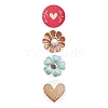 3D Flower & Heart Pattern Roll Stickers X-DIY-B031-05-5