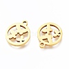 Ion Plating(IP) 201 Stainless Steel Charms STAS-A047-15G-2