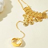 Vintage Brass Gold Coin Link Ring Bracelets for Women OX7781-4