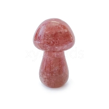 Natural Strawberry Quartz Healing Mushroom Figurines PW-WG61562-27