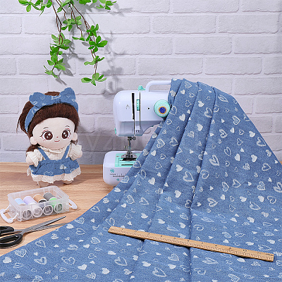 Cotton Denim Fabric DIY-WH0504-872A-1