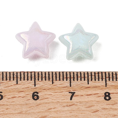 UV Plating Opaque Acrylic Beads OACR-G058-18B-1