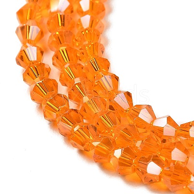 Transparent Electroplate Glass Beads Strands EGLA-A039-T4mm-B23-1