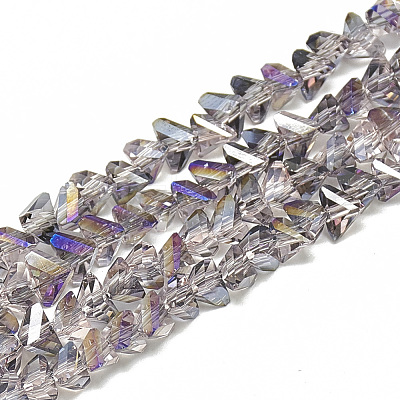 Electroplate Glass Beads Strands EGLA-Q103-A01-1