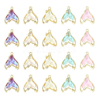 10Pcs 5 Colors Rack Plating Alloy Pendants FIND-YW0006-42-1