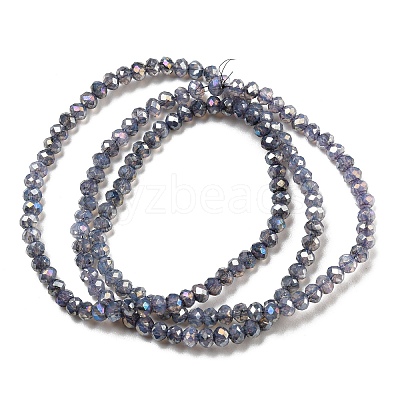 Transparent Baking Paint Glass Beads Strands DGLA-F002-02B-01-1
