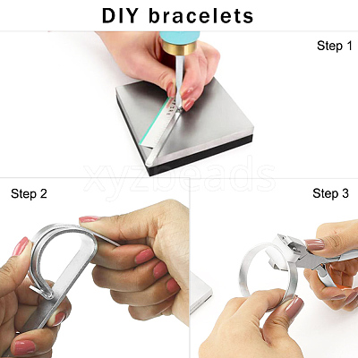 Tarnish Resistant Stainless Steel Bangle Blanks DIY-H134-04P-1