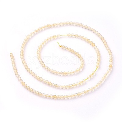 Natural Citrine Beads Strands G-F619-24-2mm-1