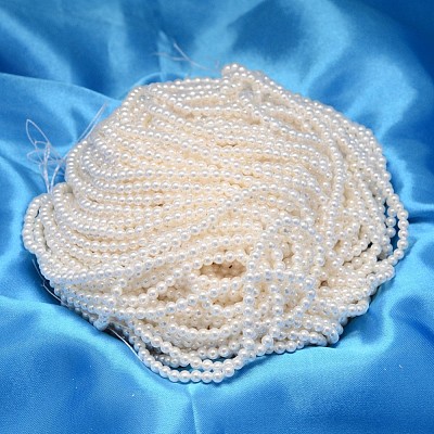 Round Shell Pearl Bead Strands X-BSHE-L011-2.5mm-A013-1