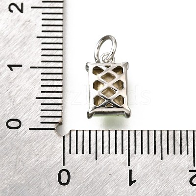 Brass Glass Charms KK-V011-36P-A-1