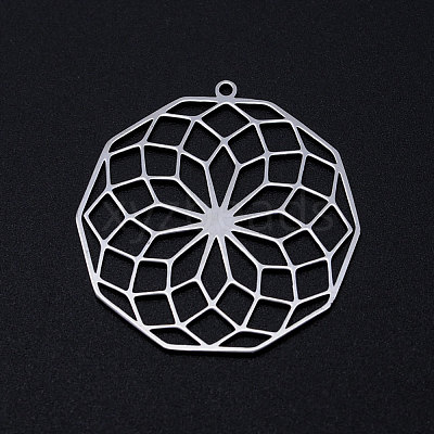 Non-Tarnish 201 Stainless Steel Filigree Charms STAS-T049-T693-1-1