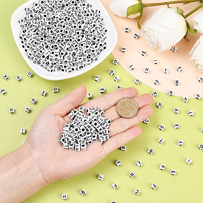 1000Pcs Opaque Acrylic Beads MACR-SC0002-43C-1