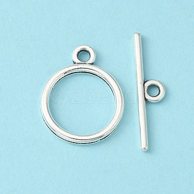 Tibetan Style Toggle Clasps X-TIBEP-A12208-S-LF-1