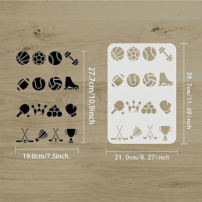 Plastic Reusable Drawing Painting Stencils Templates DIY-WH0202-339-1