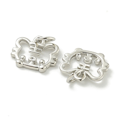 Rack Plating Brass Pendants KK-K386-01I-P-1