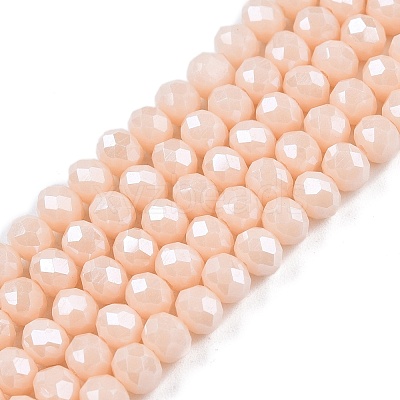 Electroplate Glass Beads Strands EGLA-A044-P4mm-A05-1