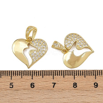 Brass Micro Pave Cubic Zirconia Pendants ZIRC-I367-12G-13-1