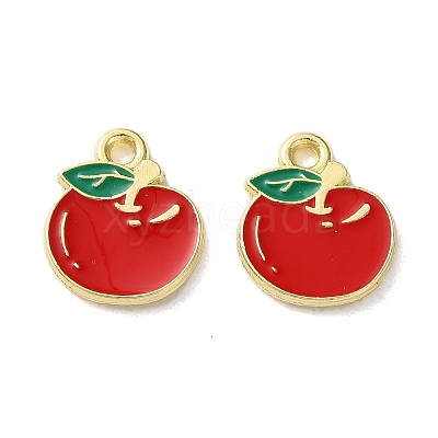 Fruit Alloy Enamel Charms PALLOY-S058-01LG-07-1