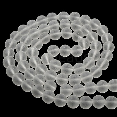 Baking Paint Transparent Glass Bead Strands GLAA-S031-10mm-13-1